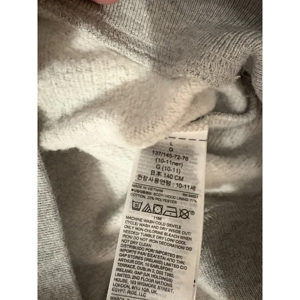 Youth Girls GAP Cropped Hoodie - Size Large (10)